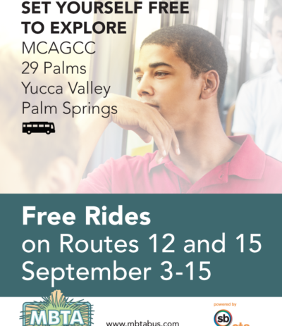 Ride Free with MBTA from September 3-15th on Routes 12 and 15