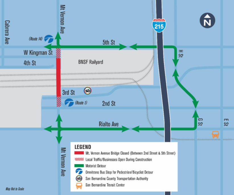 Mt. Vernon Bridge Avenue Detour Information - SBCTA