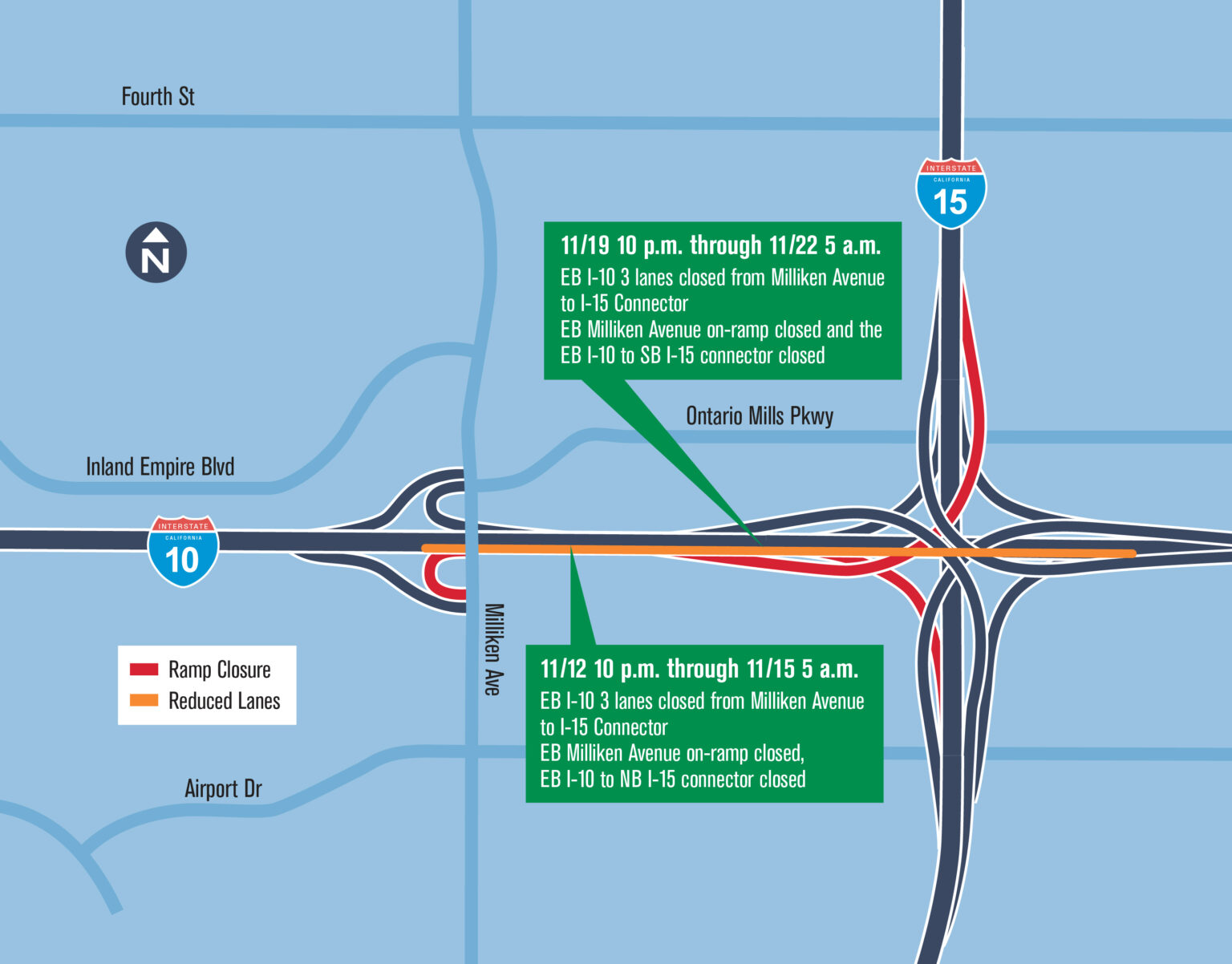 Construction On I-10 Express Lanes Project Continues With 55-hour ...