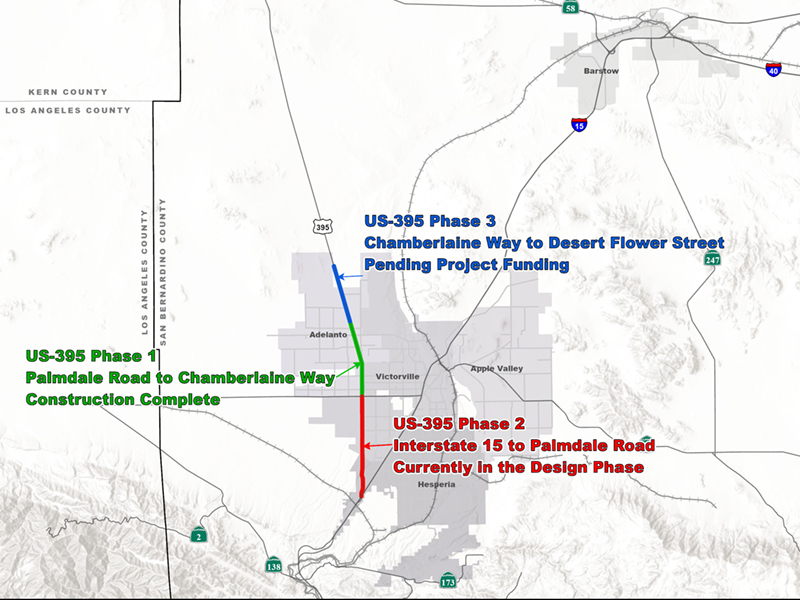 US 395 Project Map